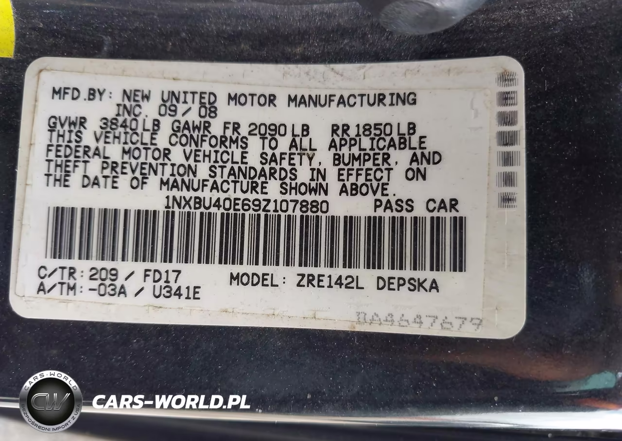 2009 Toyota Corolla S VIN:1NXBU40E69Z107880 - 9