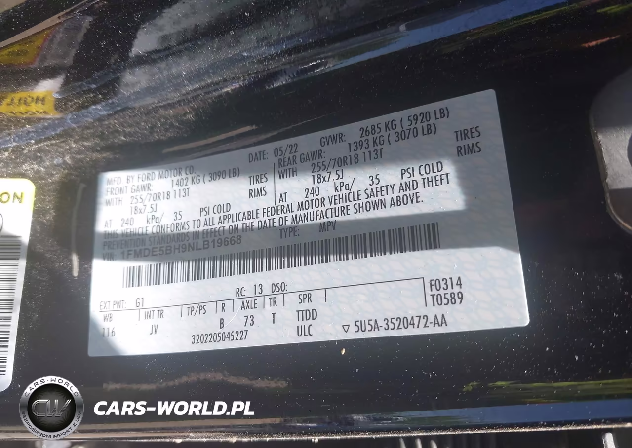 2022 Ford Bronco Outer Banks VIN:1FMDE5BH9NLB19668 - 9
