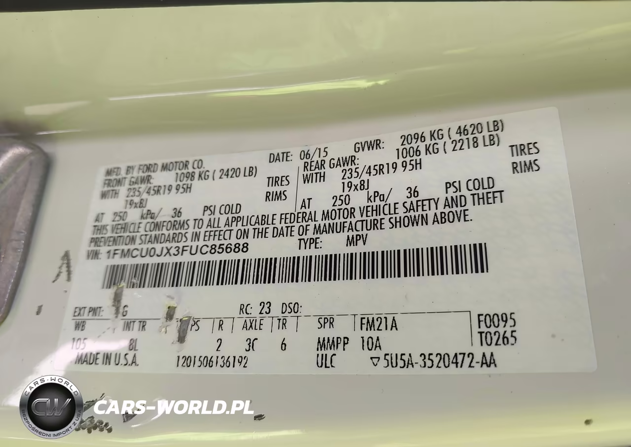 2015 Ford Escape Titanium VIN:1FMCU0JX3FUC85688 - 9
