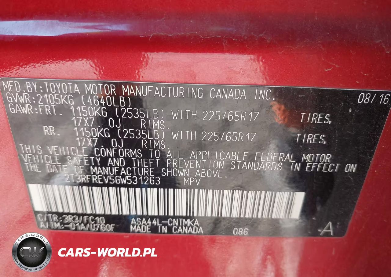 2016 Toyota Rav4 Xle VIN:2T3RFREV5GW531263 - 9