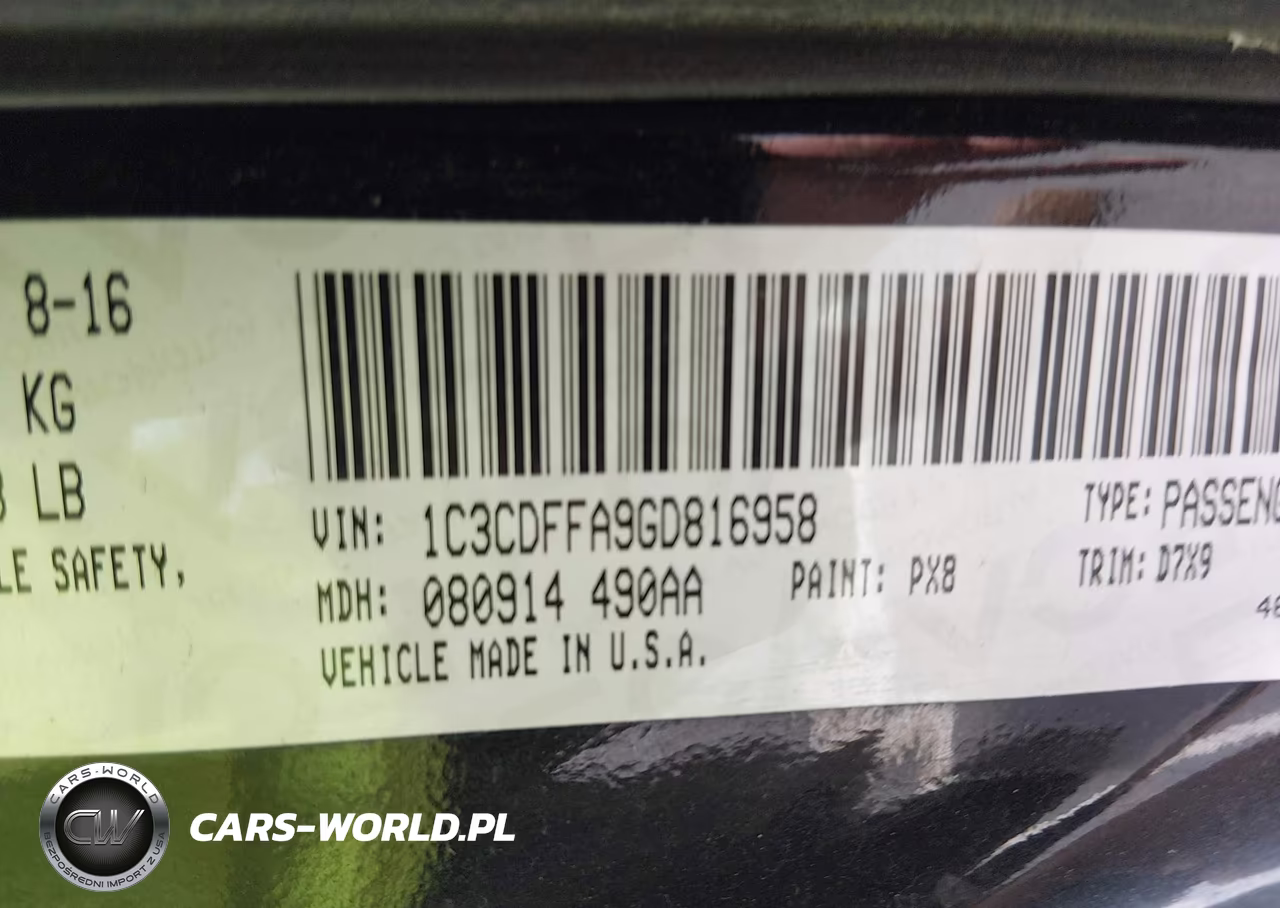 2016 Dodge Dart Sxt Sport VIN:1C3CDFFA9GD816958 - 9