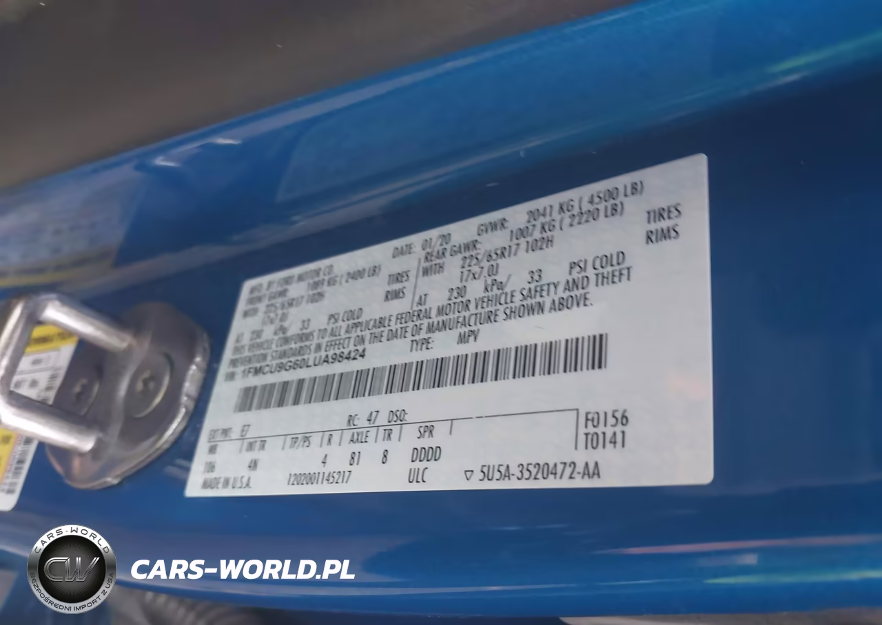 2020 Ford Escape Se VIN:1FMCU9G60LUA98424 - 9