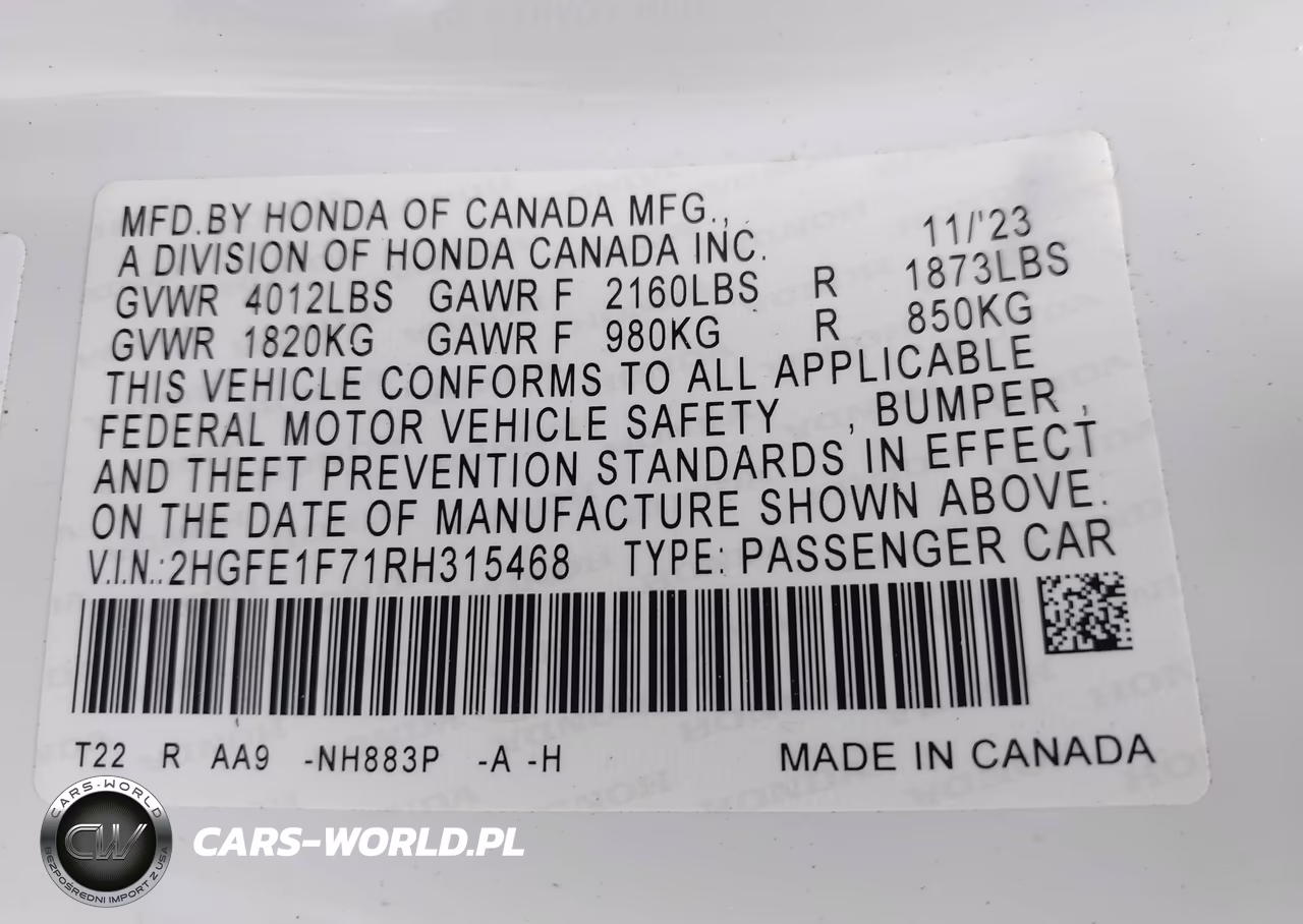 2024 Honda Civic Ex VIN:2HGFE1F71RH315468 - 9