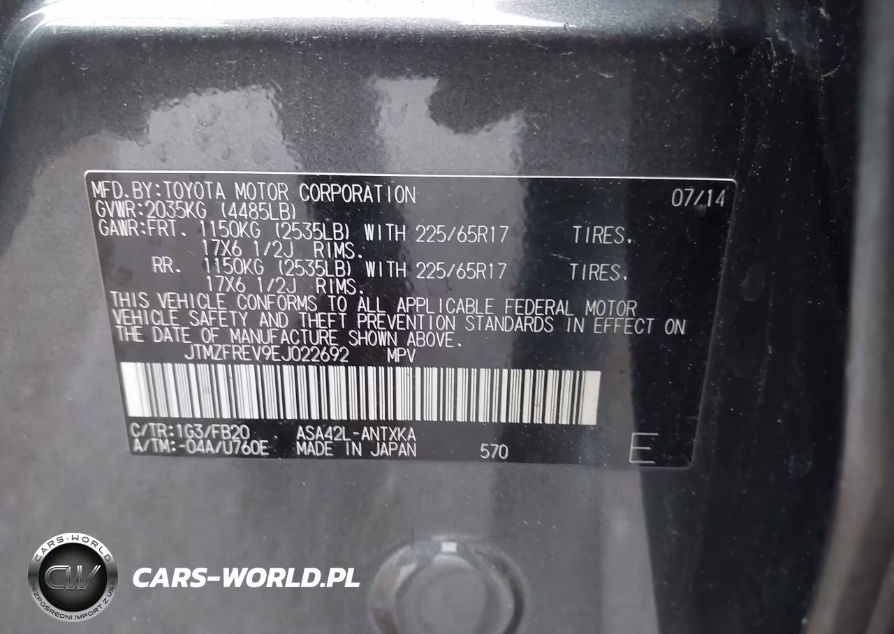 2014 Toyota Rav4 Le VIN:JTMZFREV9EJ022692 - 9
