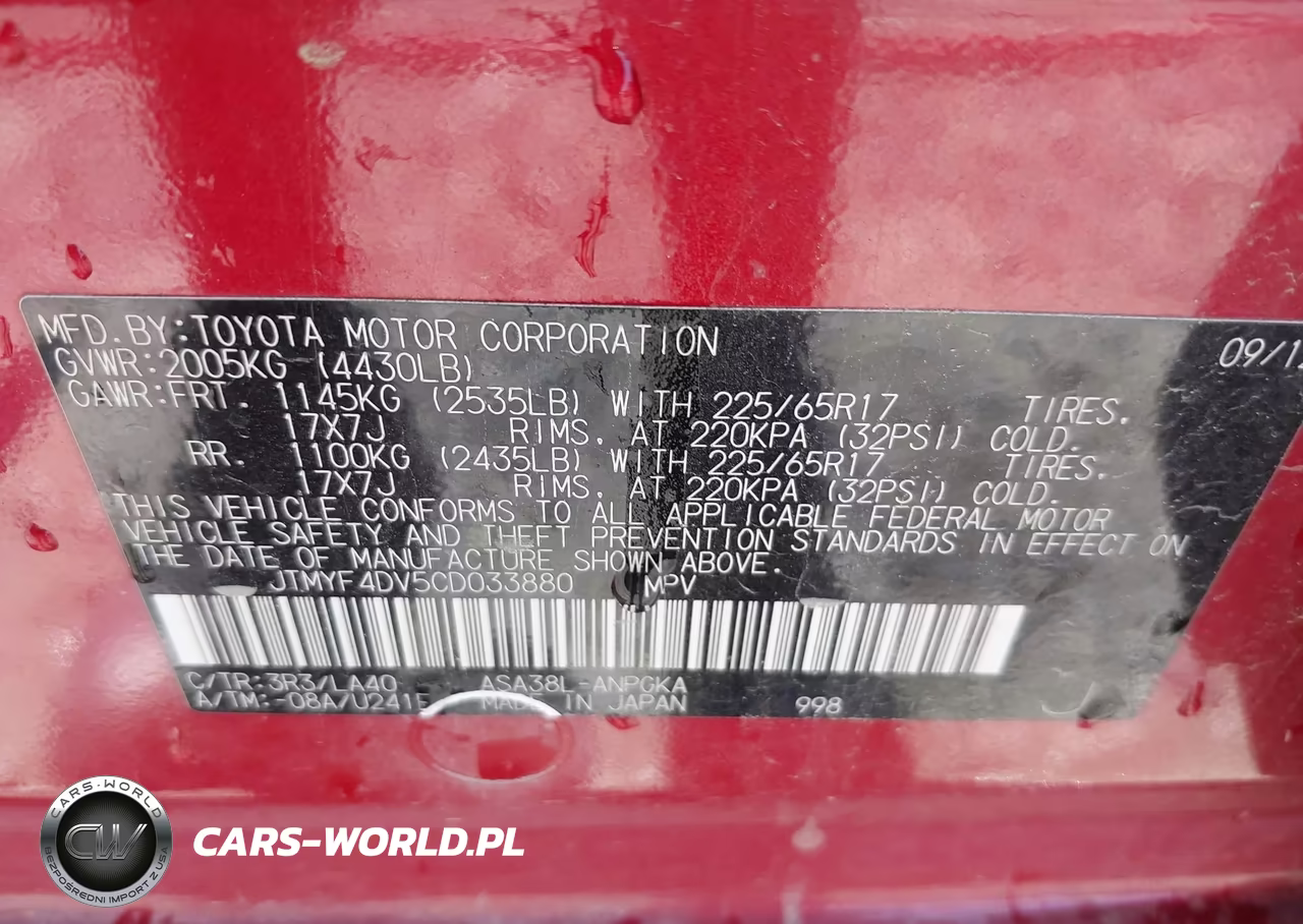 2012 Toyota Rav4 Limited VIN:JTMYF4DV5CD033880 - 9