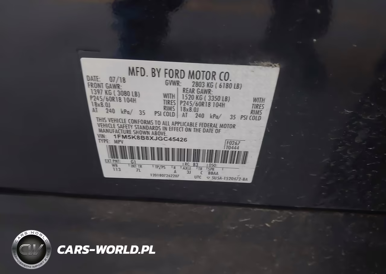 2018 Ford Explorer VIN:1FM5K8B8XJGC45426 - 9