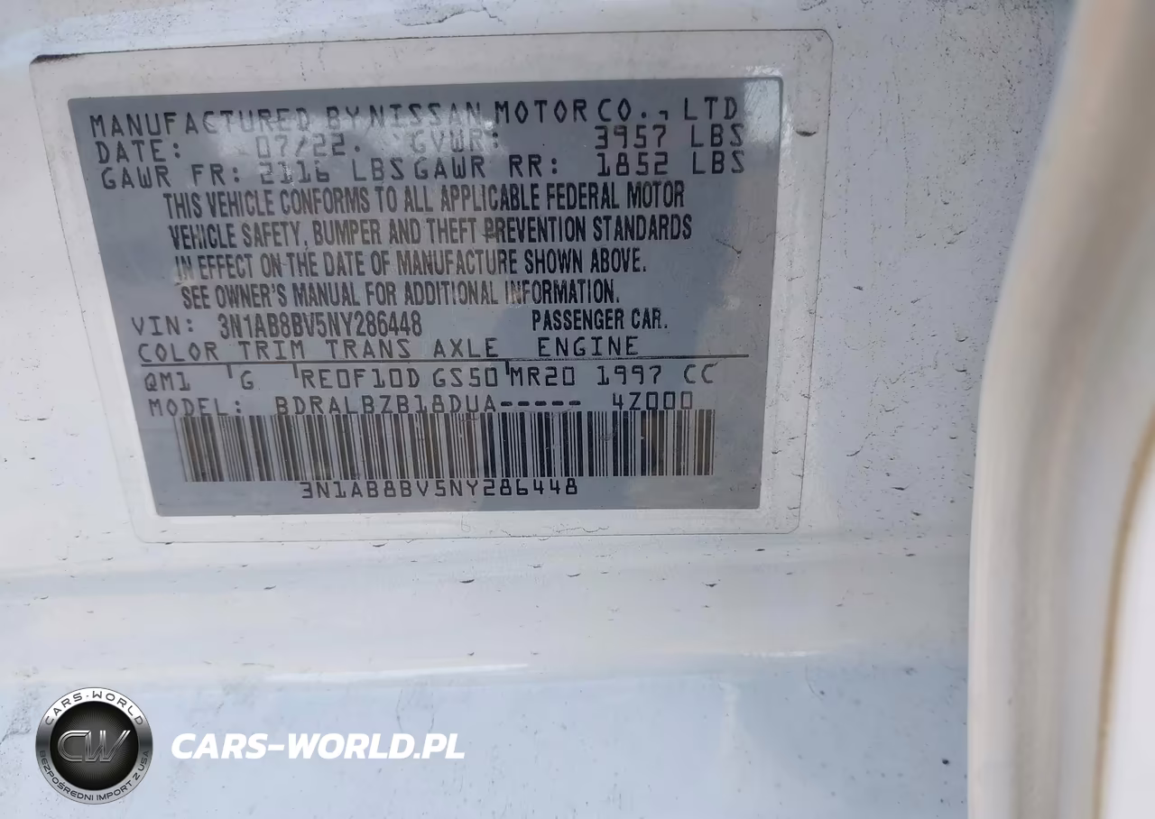 2022 Nissan Sentra S Xtronic Cvt VIN:3N1AB8BV5NY286448 - 9