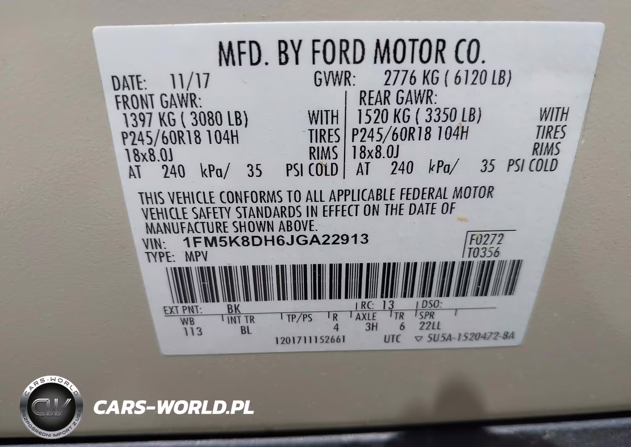 2018 Ford Explorer Xlt VIN:1FM5K8DH6JGA22913 - 9