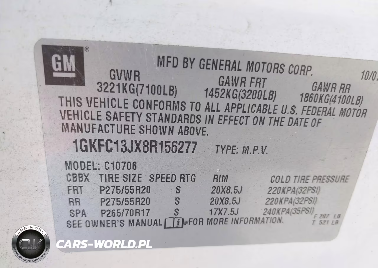 2008 GMC Yukon Slt VIN:1GKFC13JX8R156277 - 9