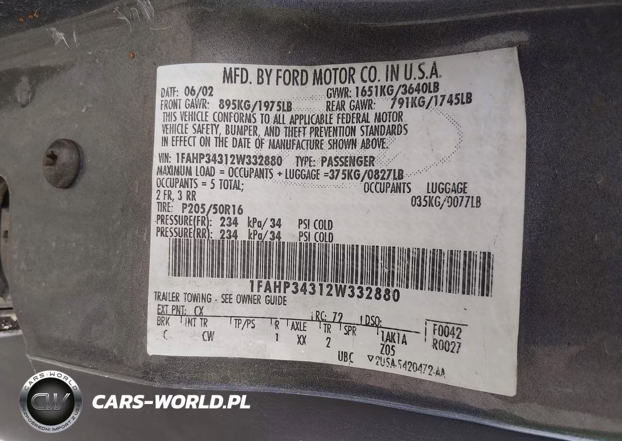 2002 Ford Focus Se-Se Base VIN:1FAHP34312W332880 - 9