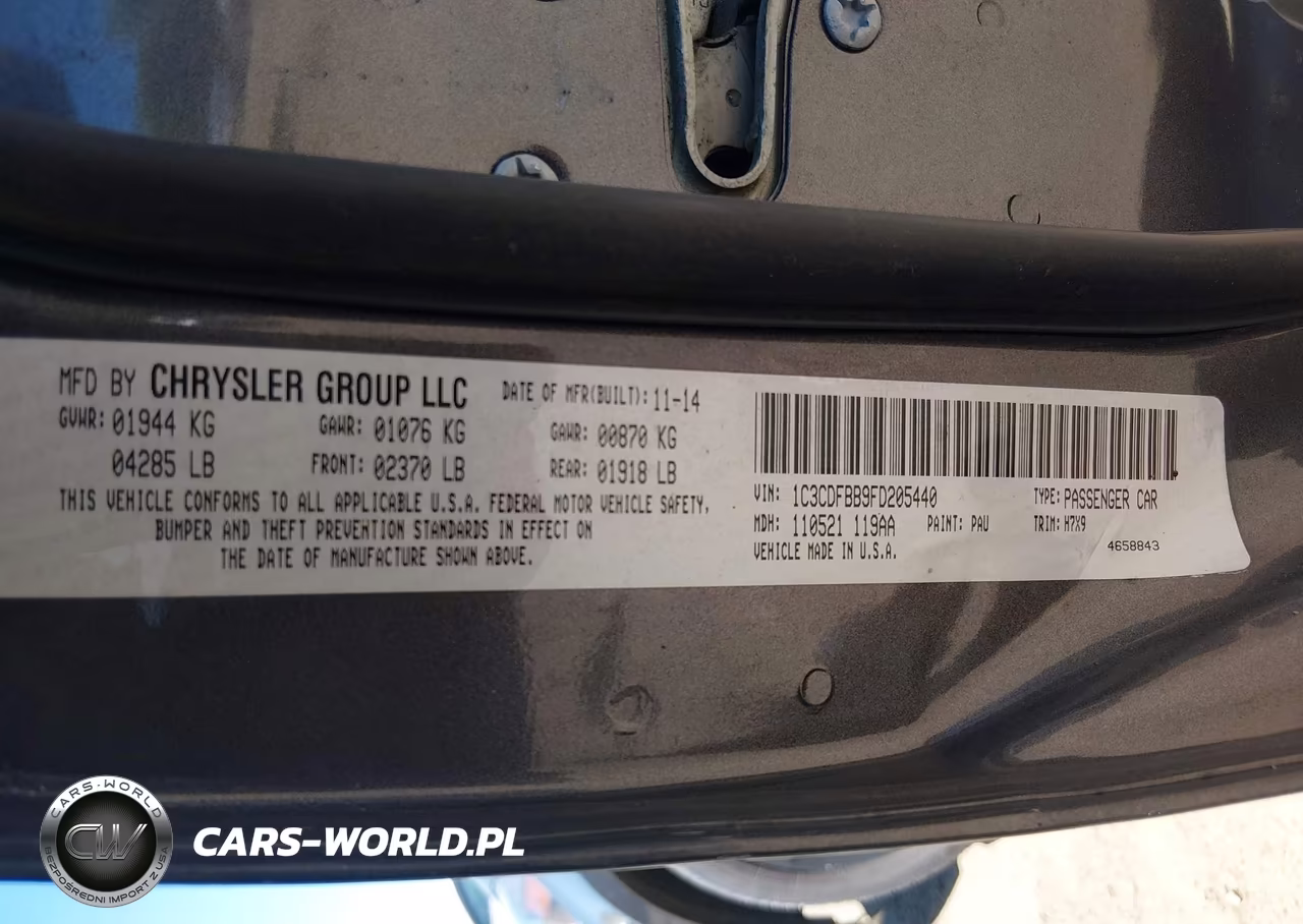 2015 Dodge Dart Sxt VIN:1C3CDFBB9FD205440 - 9