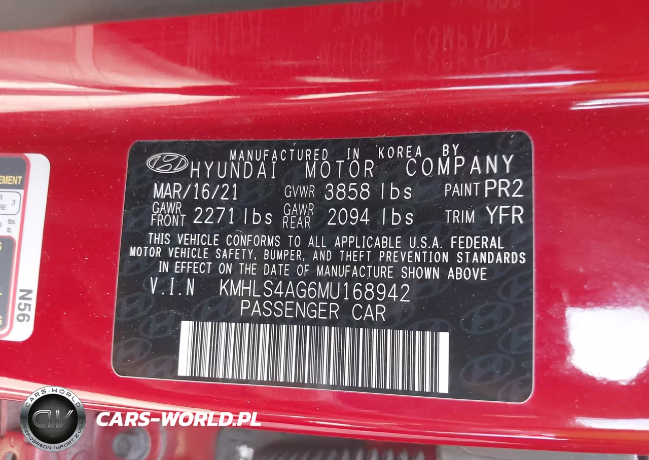 2021 Hyundai Elantra Sel VIN:KMHLS4AG6MU168942 - 9