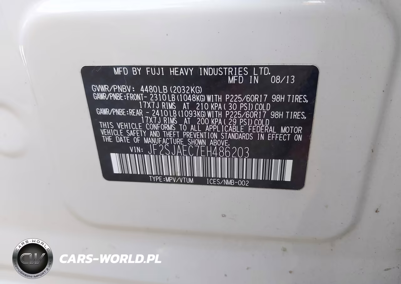 2014 Subaru Forester 2.5I Premium VIN:JF2SJAEC7EH486203 - 9