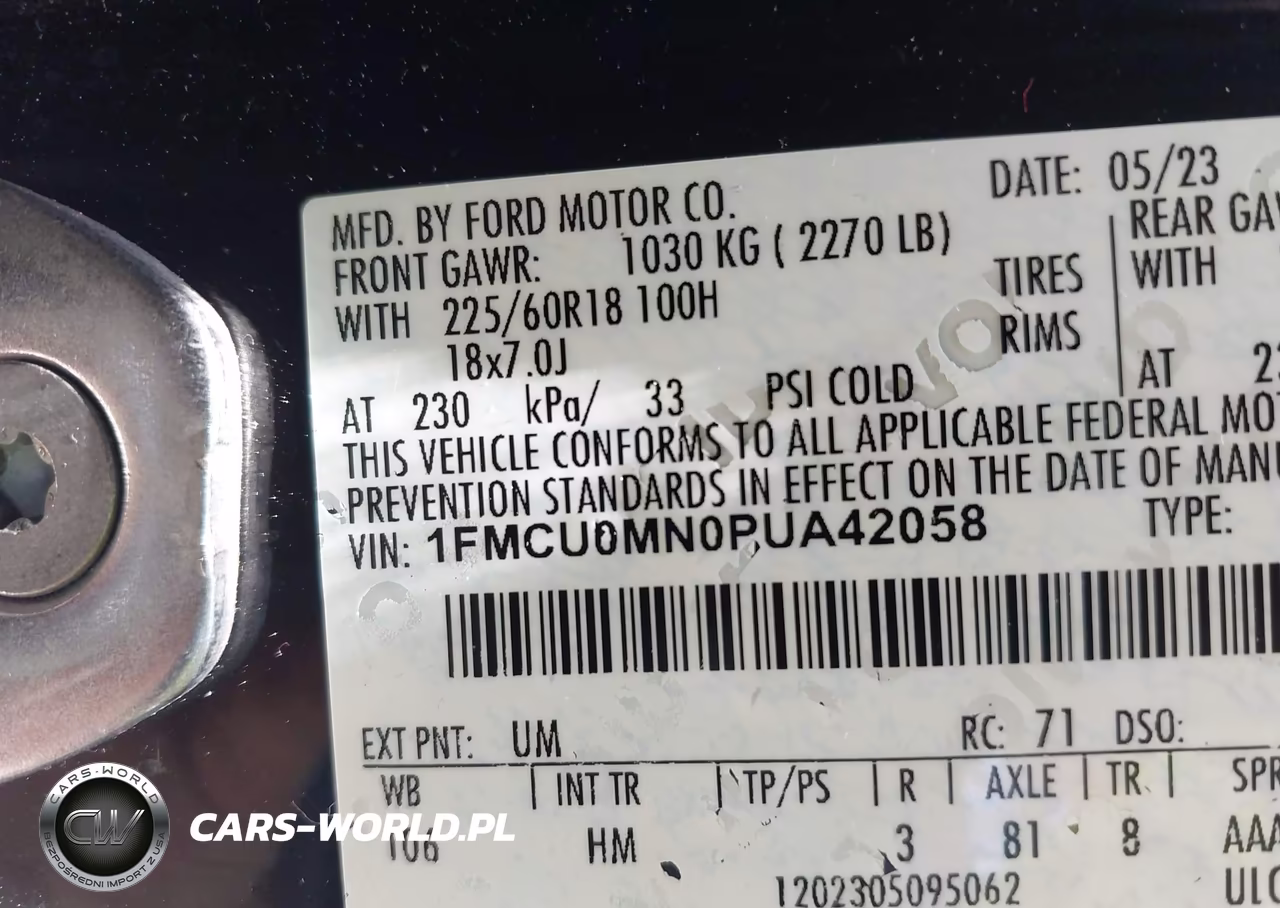 2023 Ford Escape St-Line VIN:1FMCU0MN0PUA42058 - 9