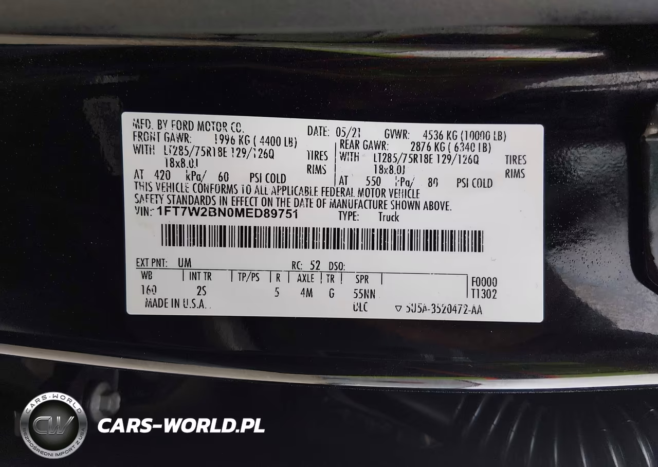 2021 Ford F250 Super Duty VIN:1FT7W2BN0MED89751 - 9