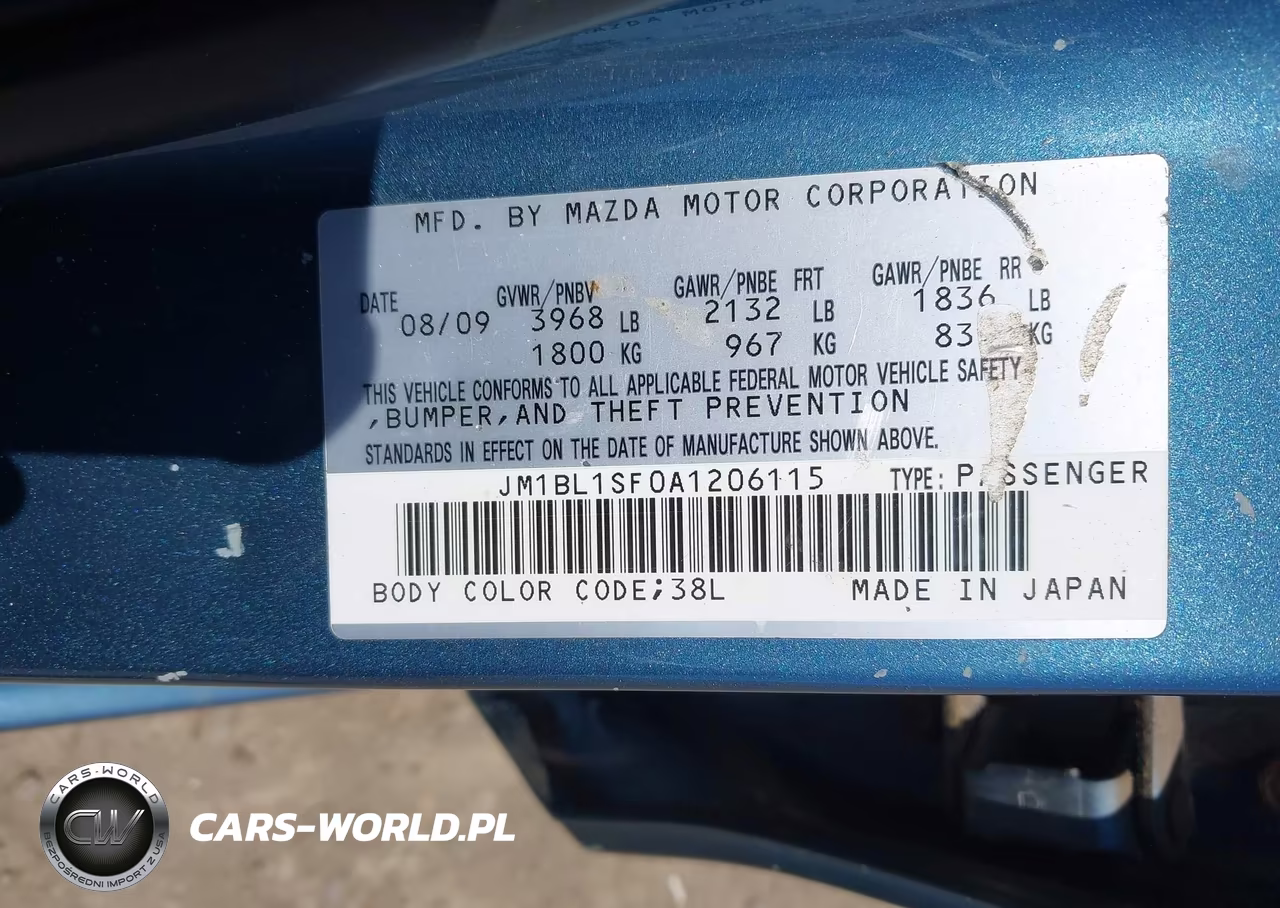 2010 Mazda Mazda3 I Touring VIN:JM1BL1SF0A1206115 - 9