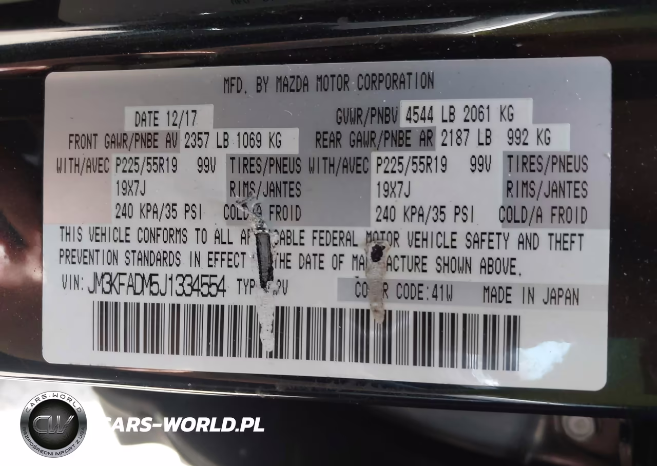 2018 Mazda Cx-5 Grand Touring VIN:JM3KFADM5J1334554 - 9