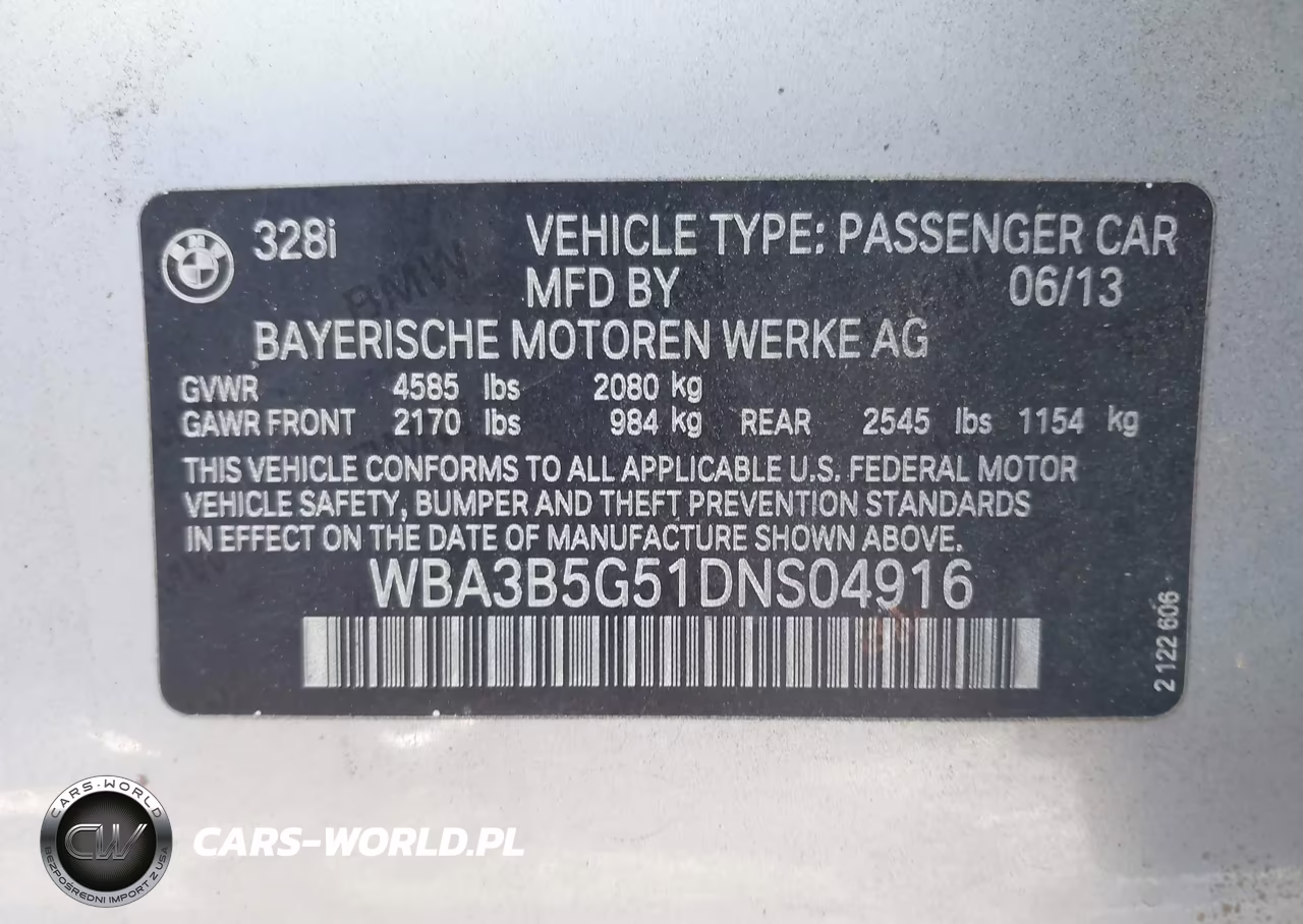 2013 BMW 328I xDrive VIN:WBA3B5G51DNS04916 - 9