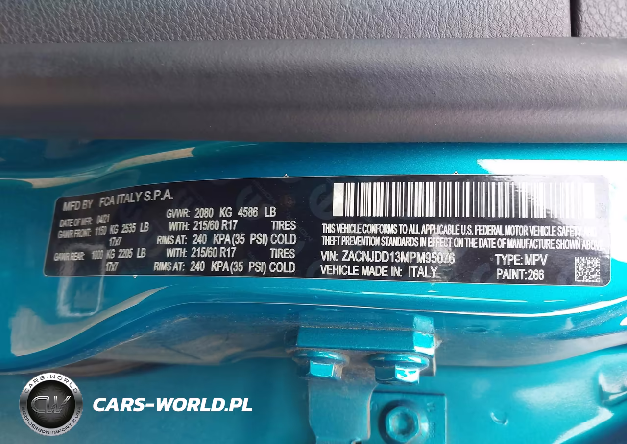 2021 Jeep Renegade Limited 4X4 VIN:ZACNJDD13MPM95076 - 9