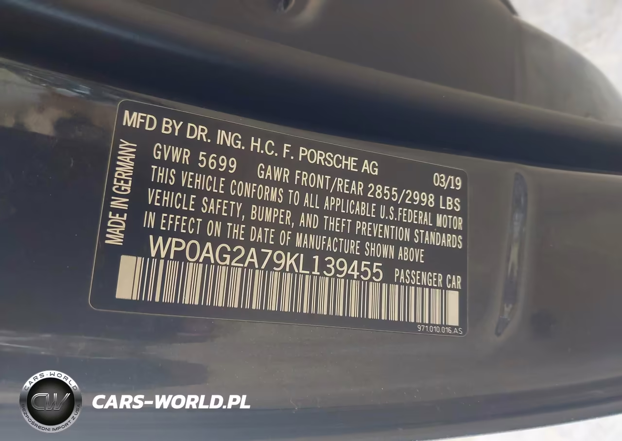 2019 Porsche Panamera Gts VIN:WP0AG2A79KL139455 - 9