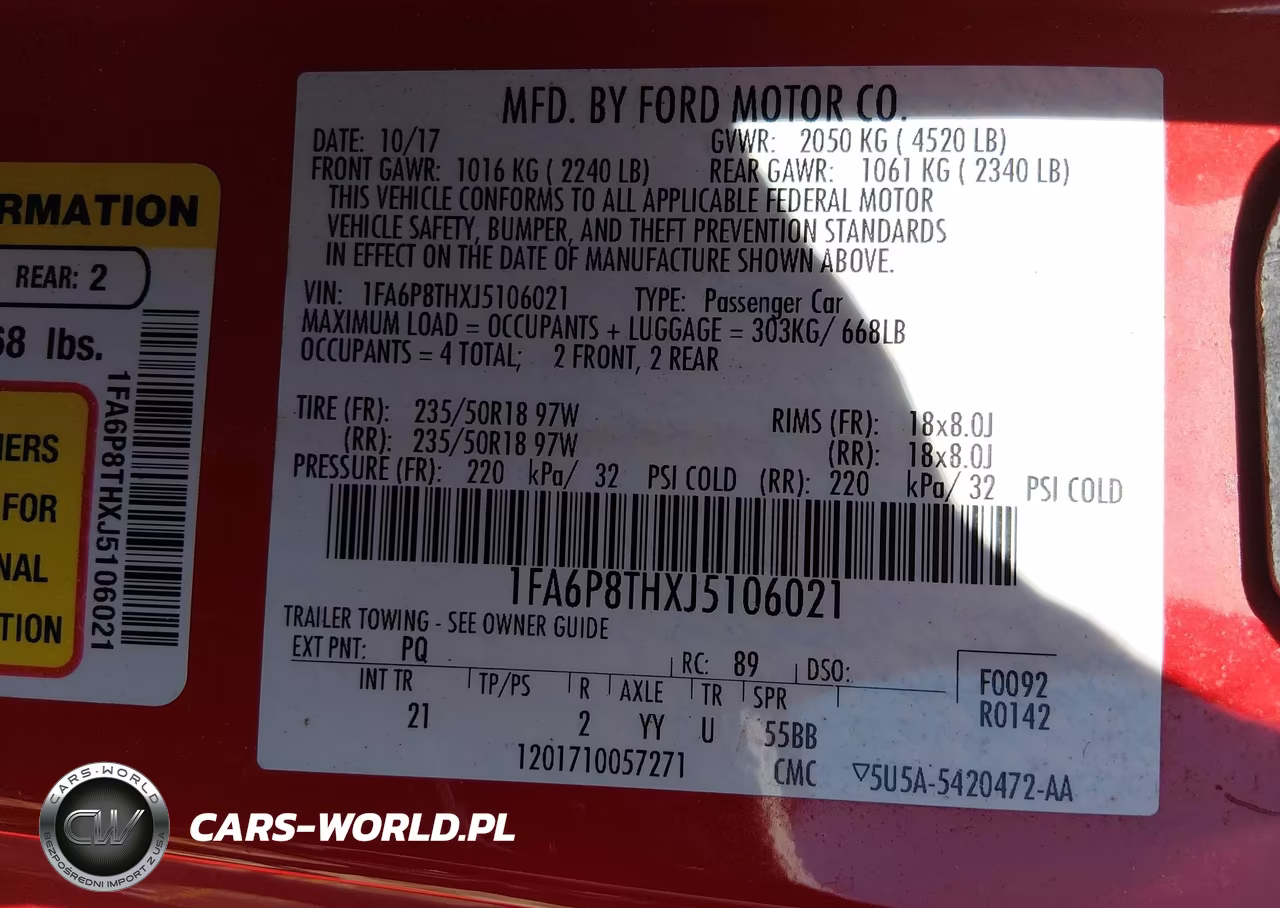 2018 Ford Mustang Ecoboost VIN:1FA6P8THXJ5106021 - 9