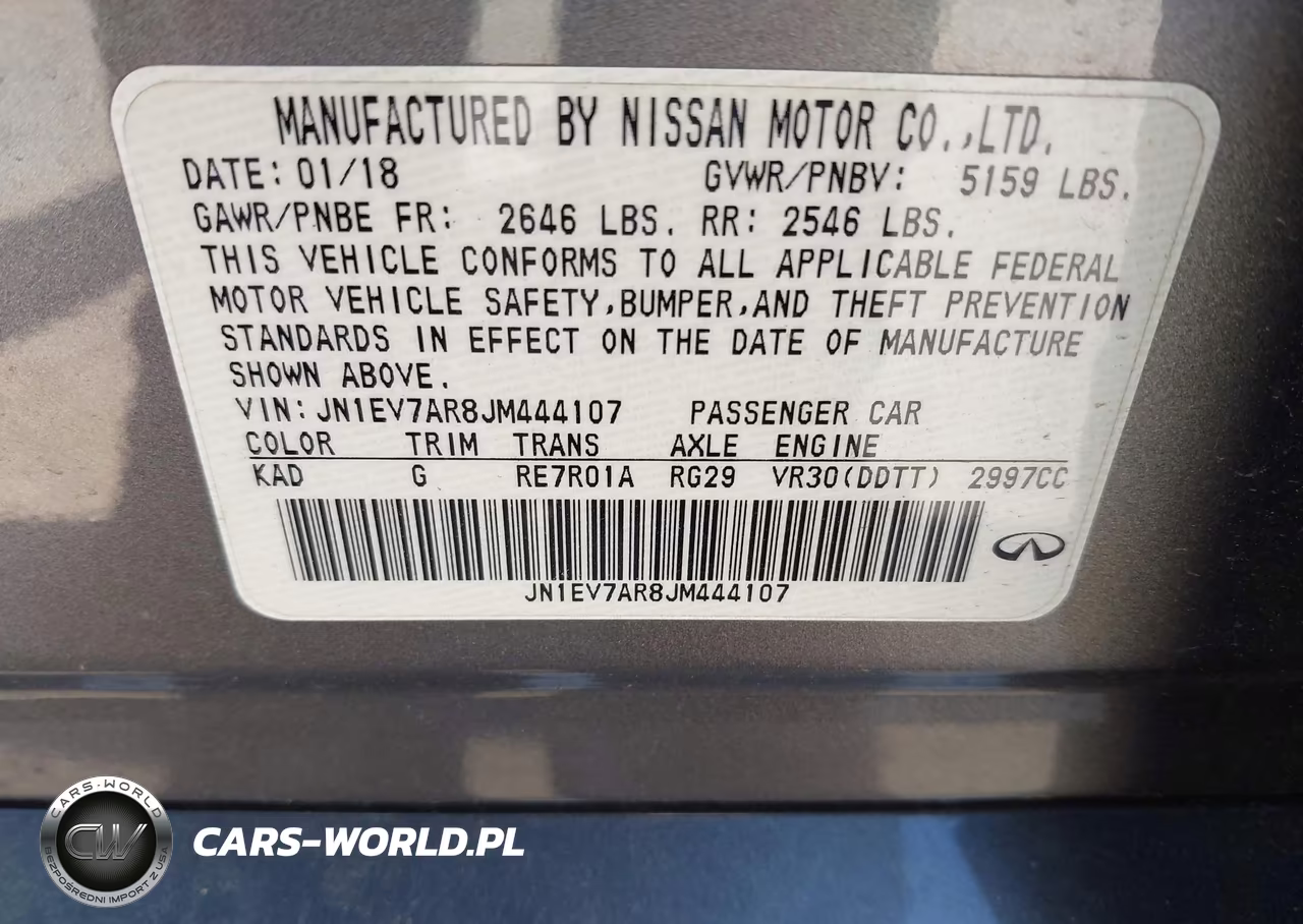 2018 Infiniti Q50 3.0T Sport VIN:JN1EV7AR8JM444107 - 9