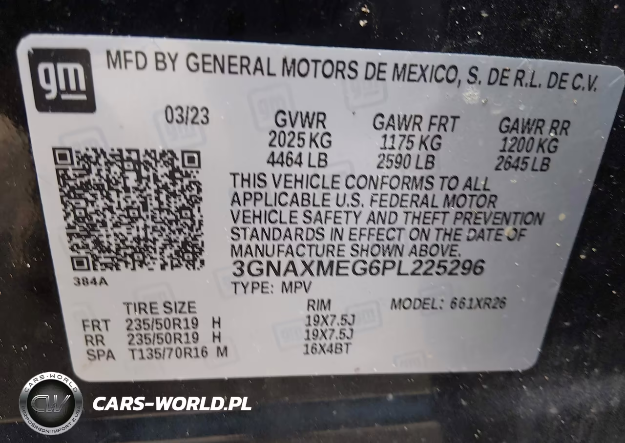 2023 Chevrolet Equinox Fwd Rs VIN:3GNAXMEG6PL225296 - 9