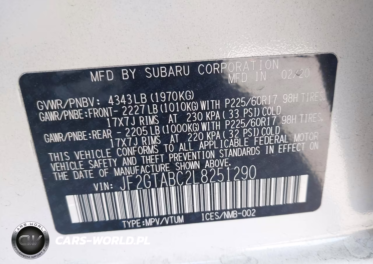 2020 Subaru Crosstrek VIN:JF2GTABC2L8251290 - 9