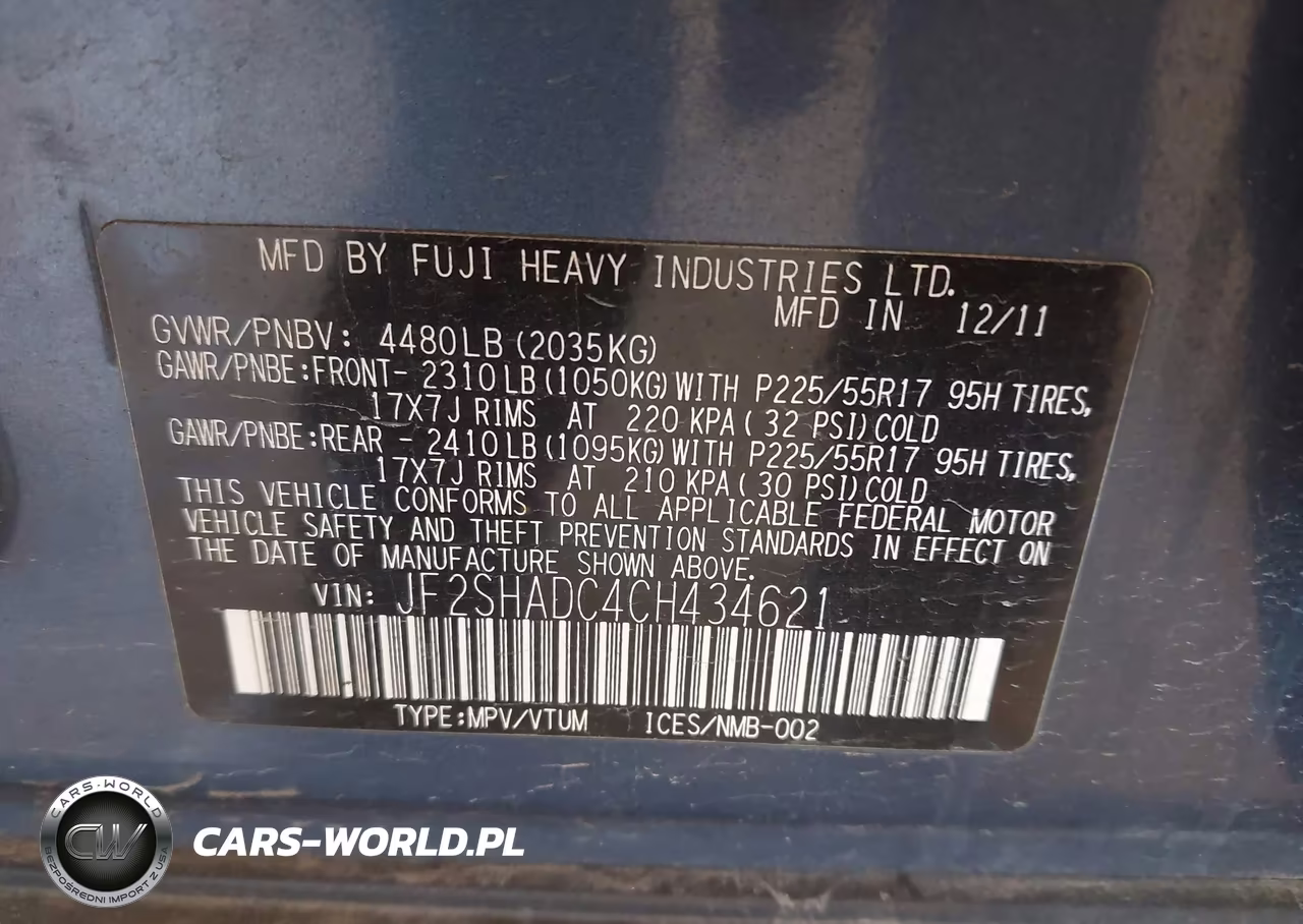 2012 Subaru Forester 2.5X Premium VIN:JF2SHADC4CH434621 - 9