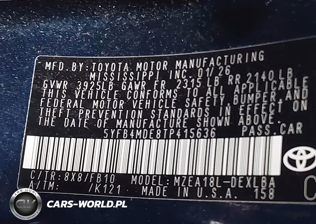 2026 Toyota Corolla Le VIN:5YFB4MDE8TP415636 - 9