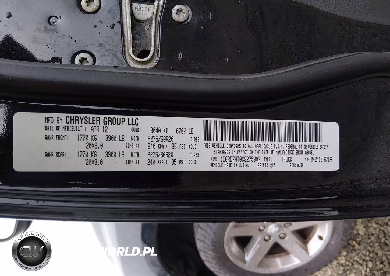 2012 Ram 1500 Sport VIN:1C6RD7HT0CS275807 - 9