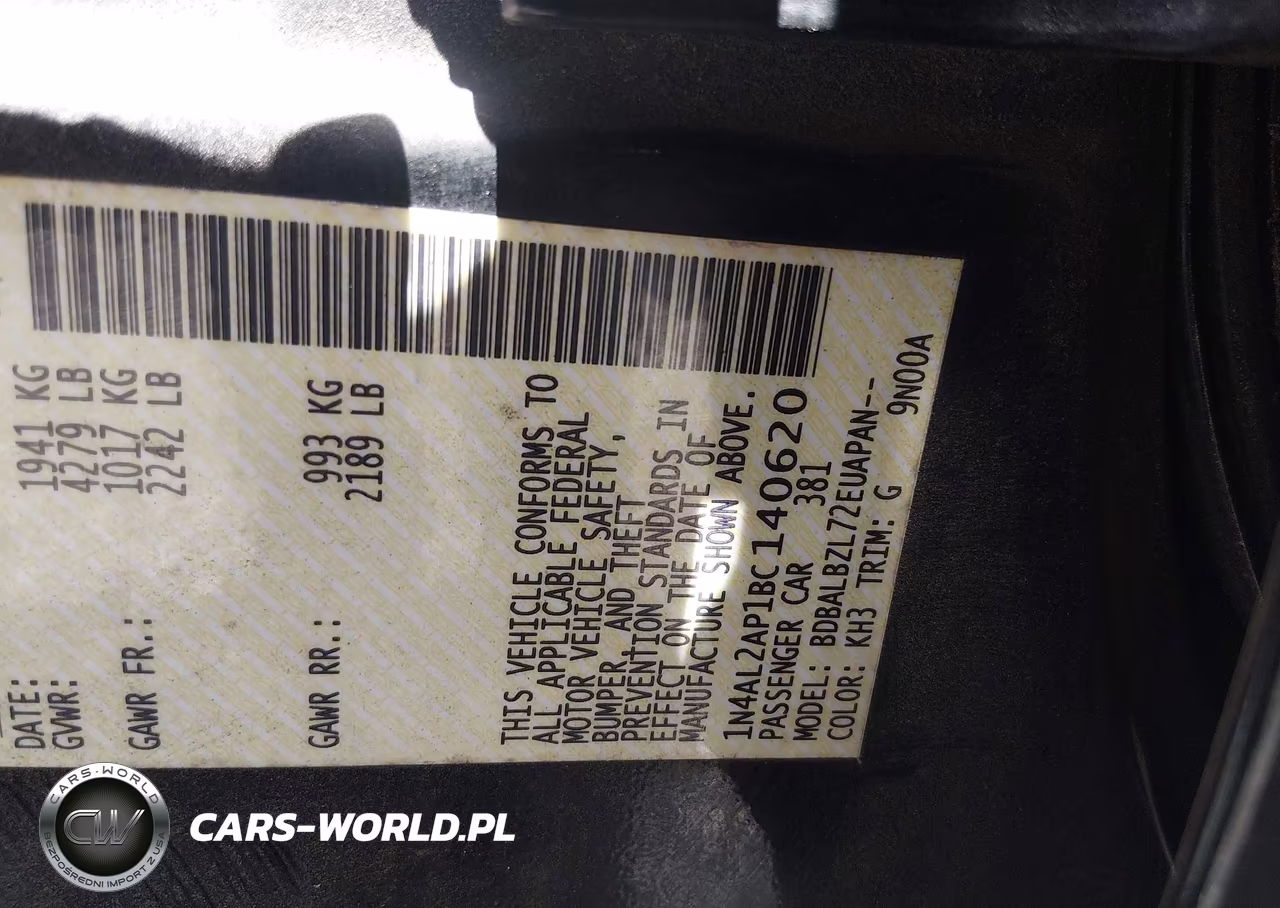 2011 Nissan Altima 2.5 S VIN:1N4AL2AP1BC140620 - 9