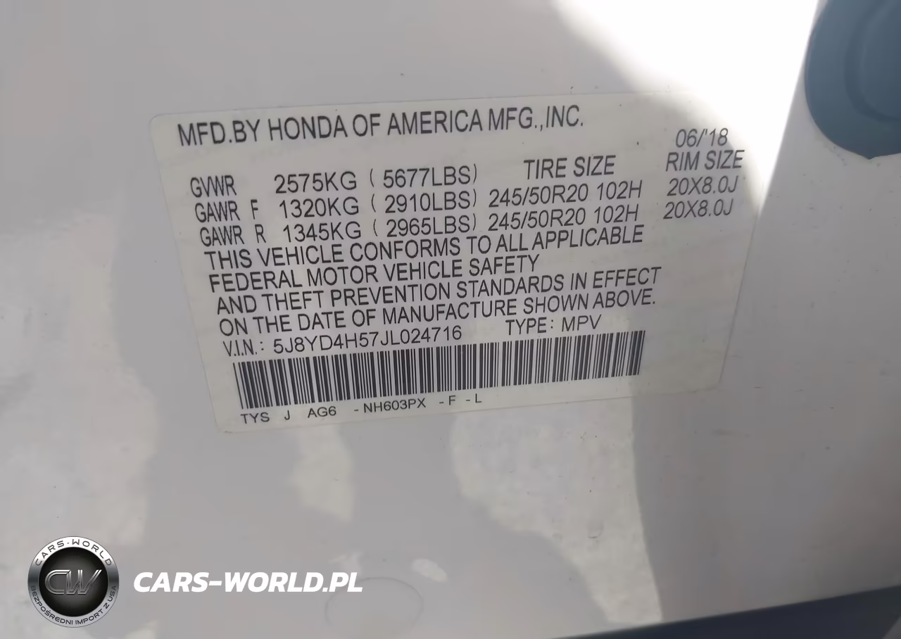 2018 Acura Mdx Technology Package Acurawatch Plus Pkg VIN:5J8YD4H57JL024716 - 9