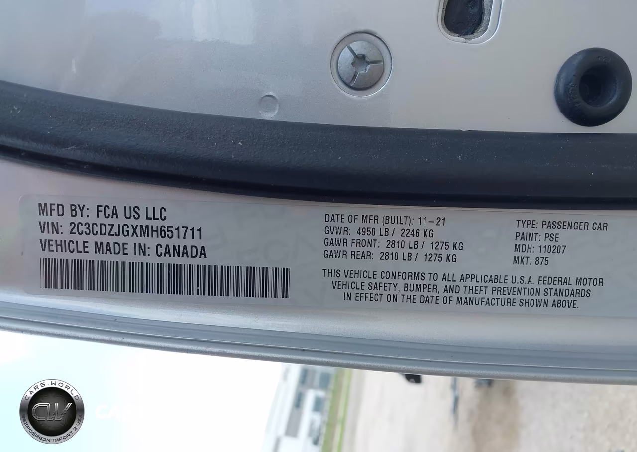 2021 Dodge Challenger Gt VIN:2C3CDZJGXMH651711 - 9