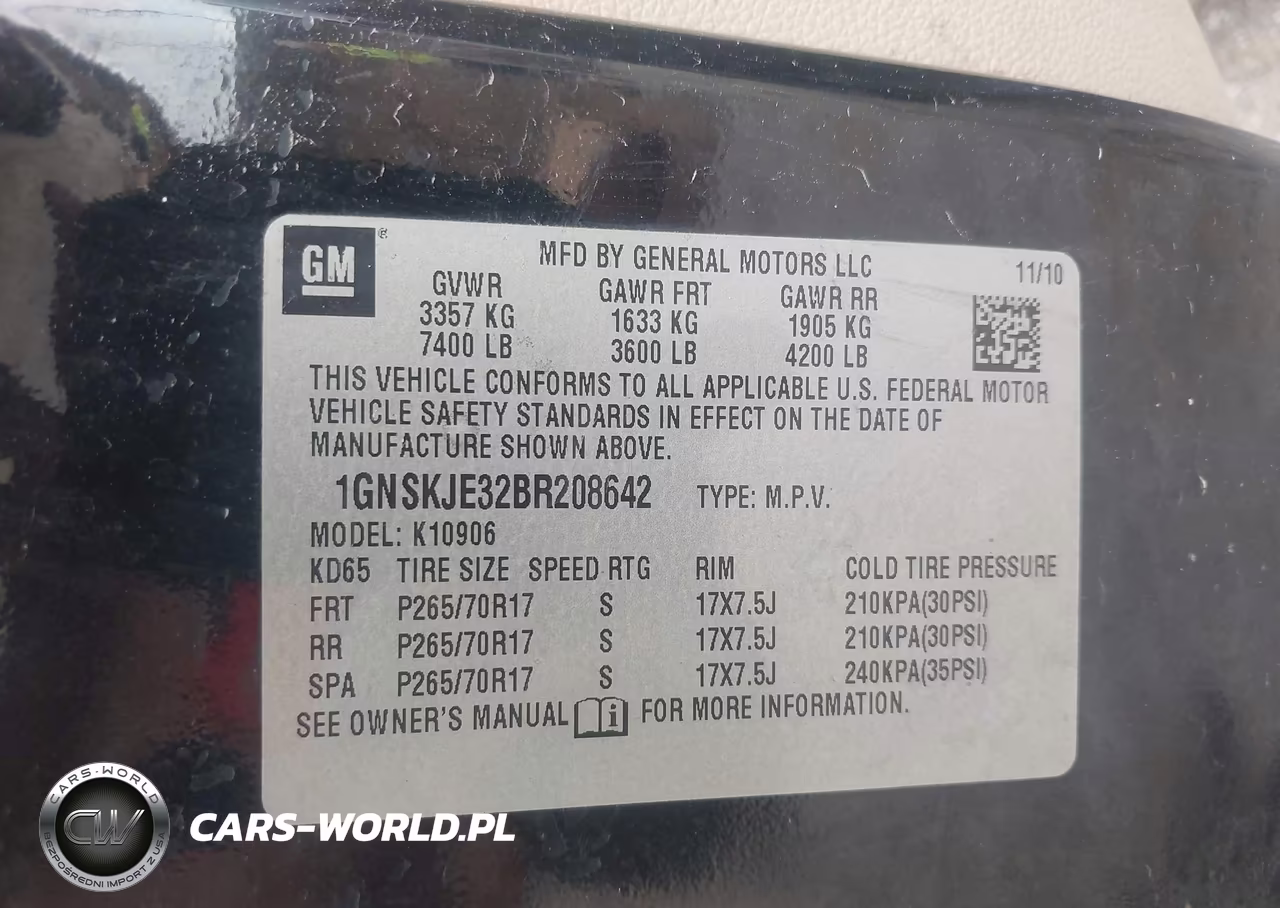 2011 Chevrolet Suburban 1500 Lt1 VIN:1GNSKJE32BR208642 - 9