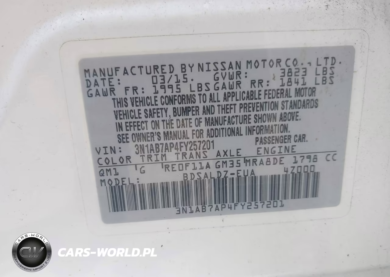 2015 Nissan Sentra Fe+ S-S-Sl-Sr-Sv VIN:3N1AB7AP4FY257201 - 9