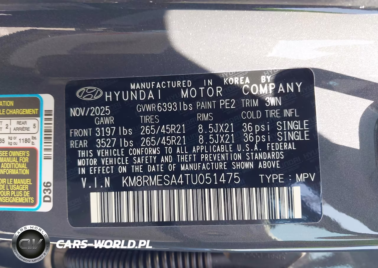 2026 Hyundai Palisade Hev Calligraphy VIN:KM8RMESA4TU051475 - 9