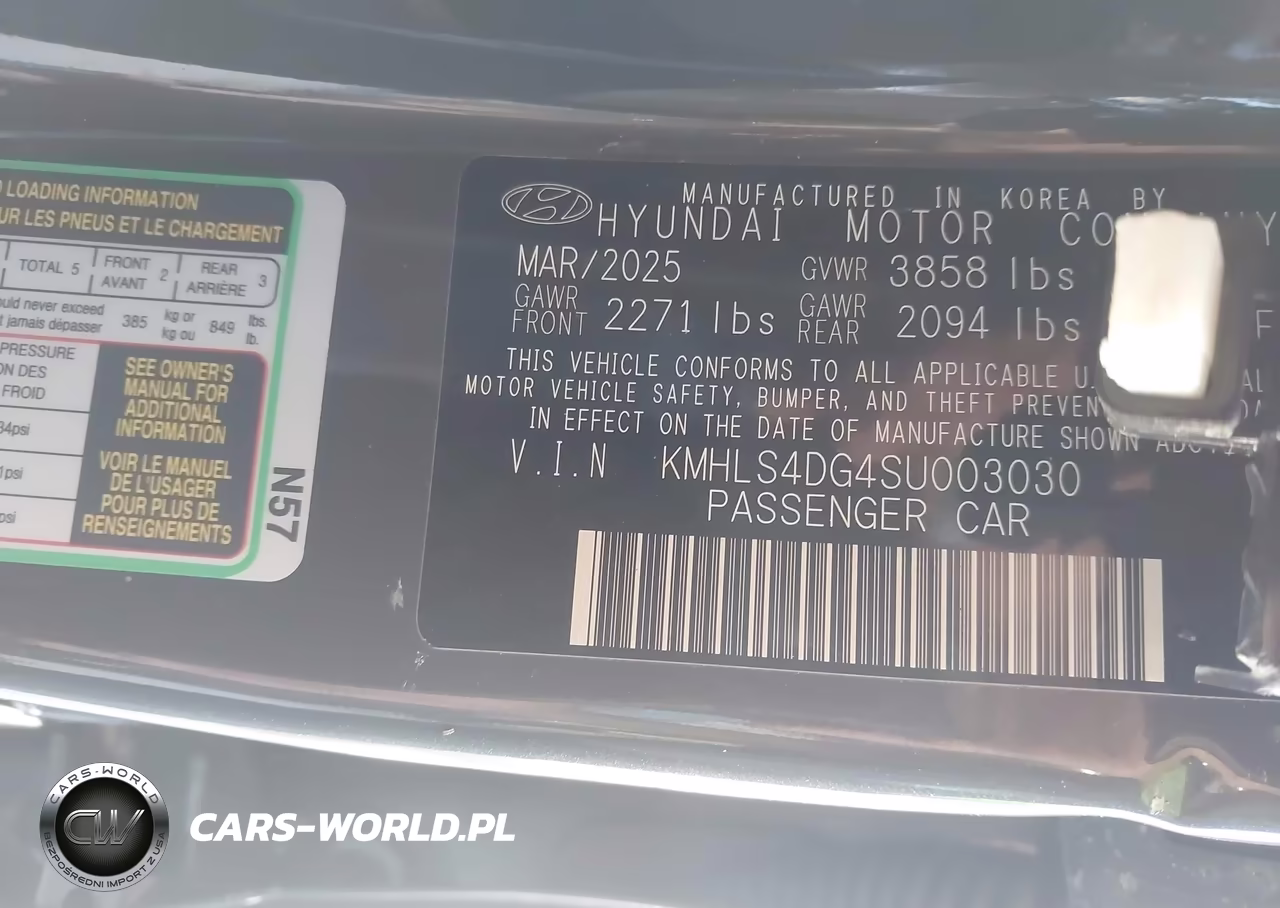 2025 Hyundai Elantra Sel Convenience VIN:KMHLS4DG4SU003030 - 9