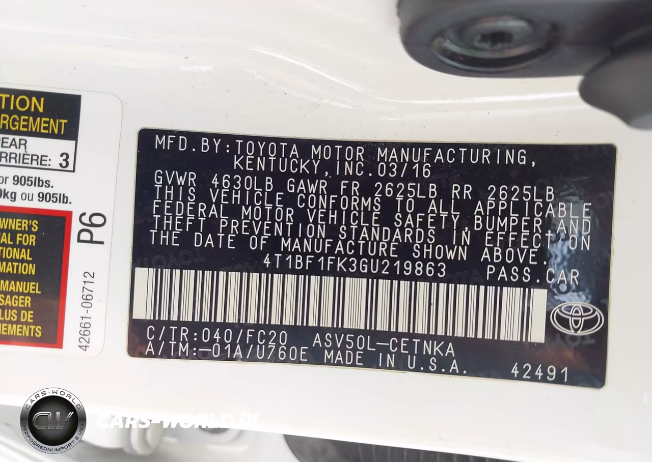 2016 Toyota Camry Le VIN:4T1BF1FK3GU219863 - 9