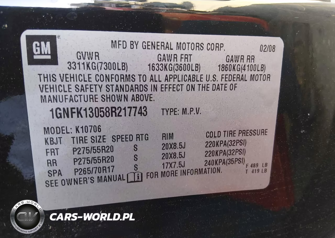 2008 Chevrolet Tahoe Ltz VIN:1GNFK13058R217743 - 9