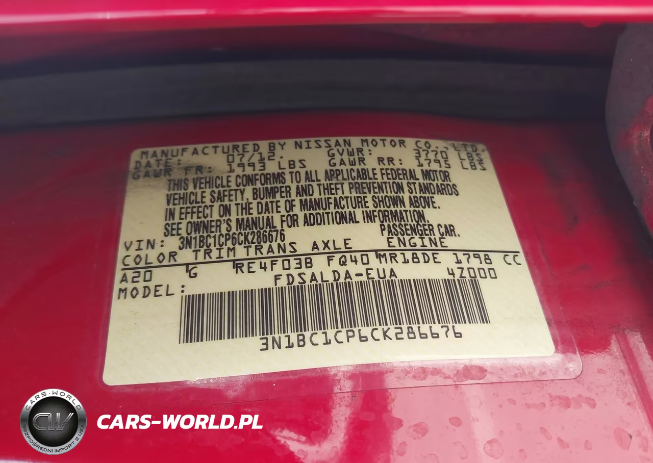 2012 Nissan Versa 1.8 S VIN:3N1BC1CP6CK286676 - 9