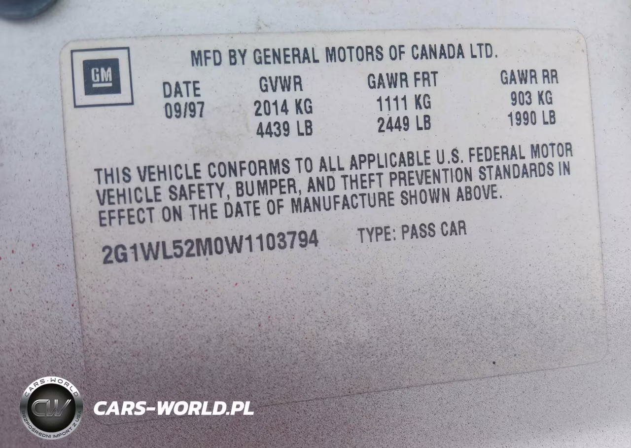 1998 Chevrolet Lumina VIN:2G1WL52M0W1103794 - 9