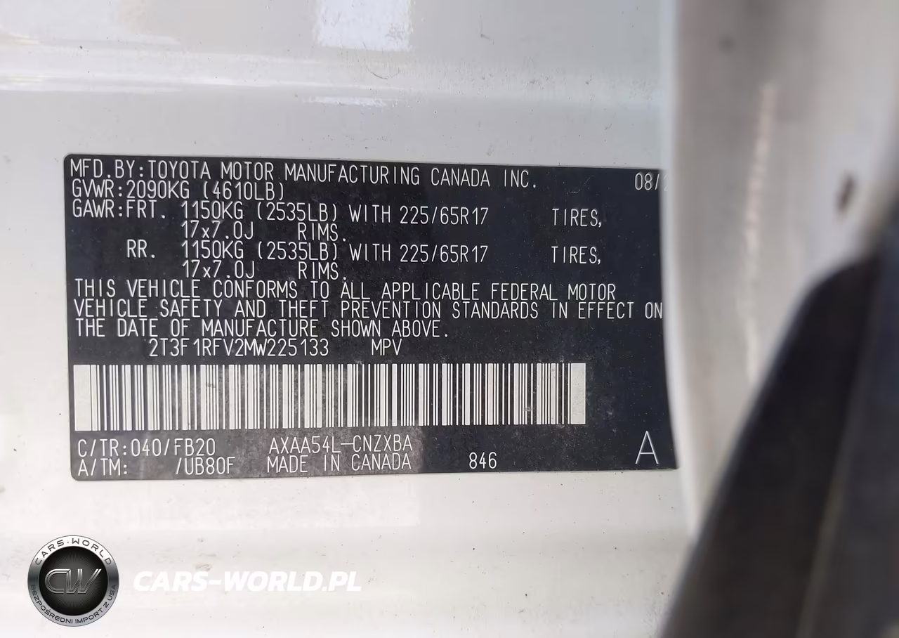 2021 Toyota Rav4 Le VIN:2T3F1RFV2MW225133 - 9