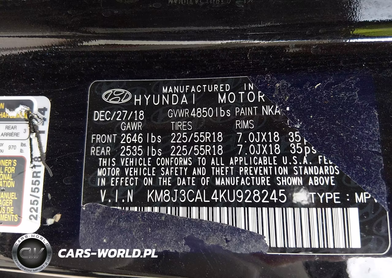 2019 Hyundai Tucson Sel VIN:KM8J3CAL4KU928245 - 9