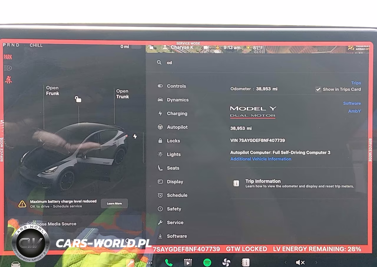 2022 Tesla Model Y Performance Dual Motor All-Wheel Drive VIN:7SAYGDEF8NF407739 - 7