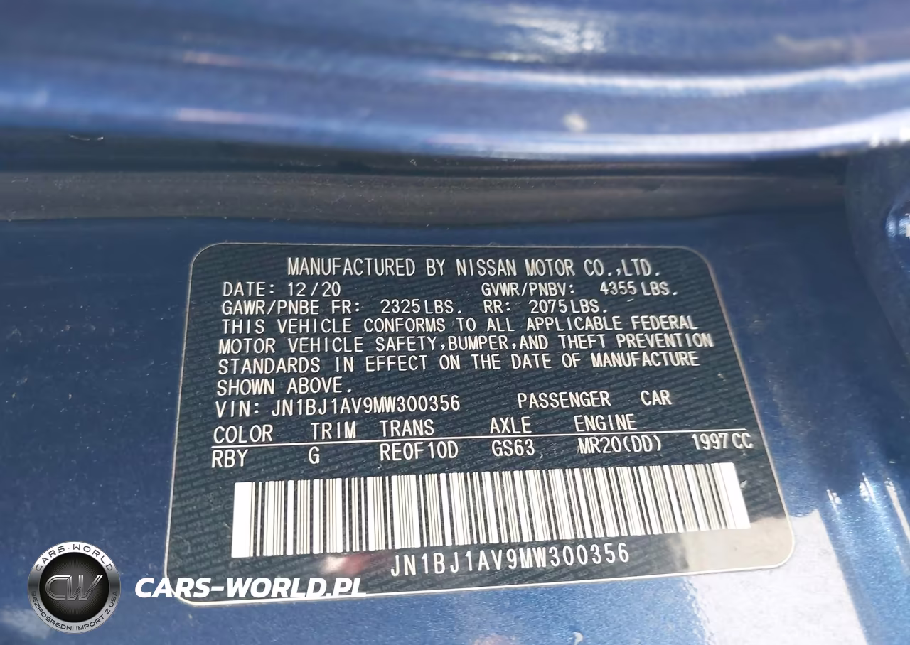 2021 Nissan Rogue Sport S Fwd Xtronic Cvt VIN:JN1BJ1AV9MW300356 - 9
