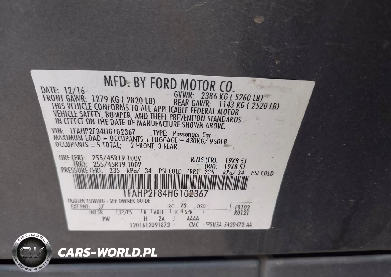 2017 Ford Taurus Limited VIN:1FAHP2F84HG102367 - 9