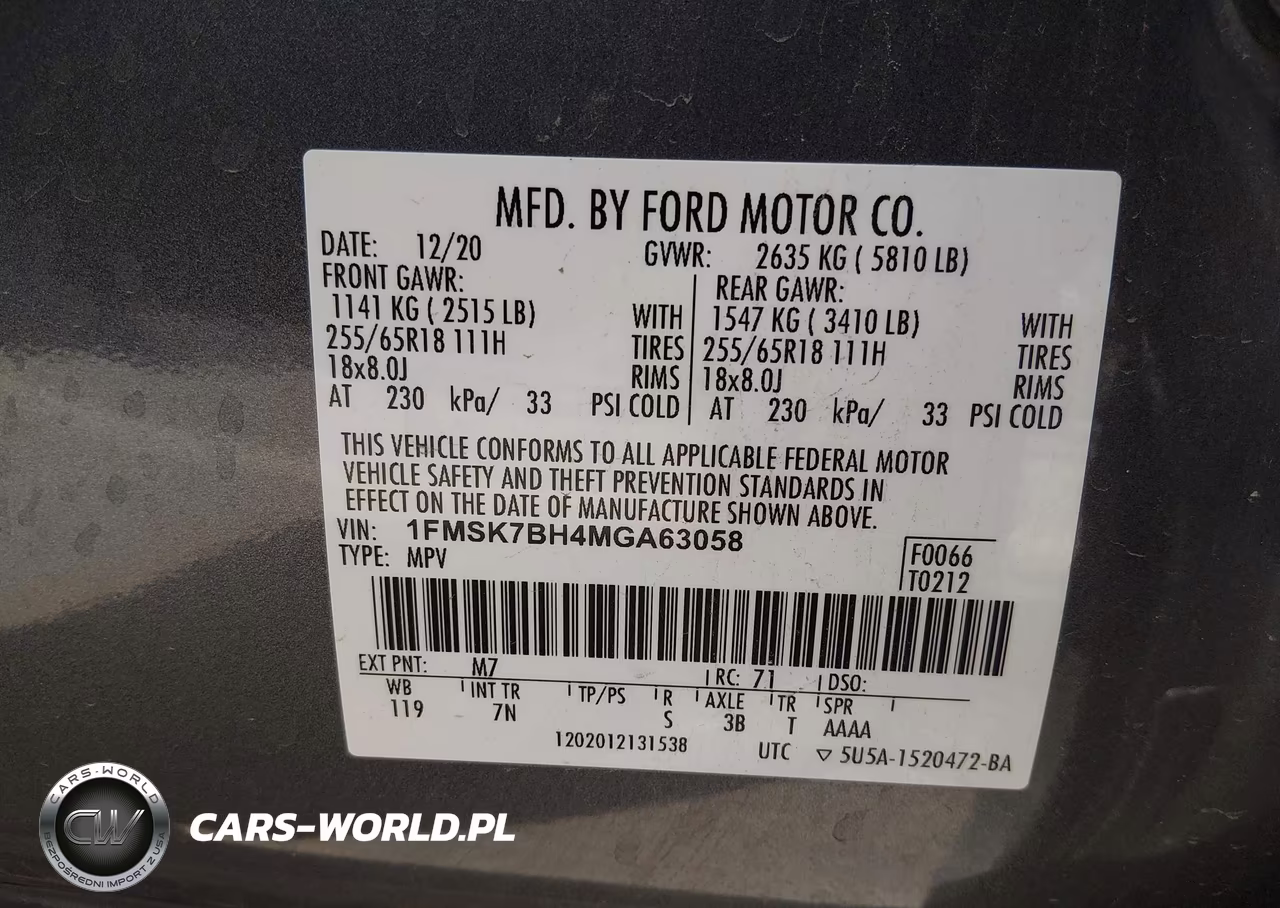 2021 Ford Explorer VIN:1FMSK7BH4MGA63058 - 9