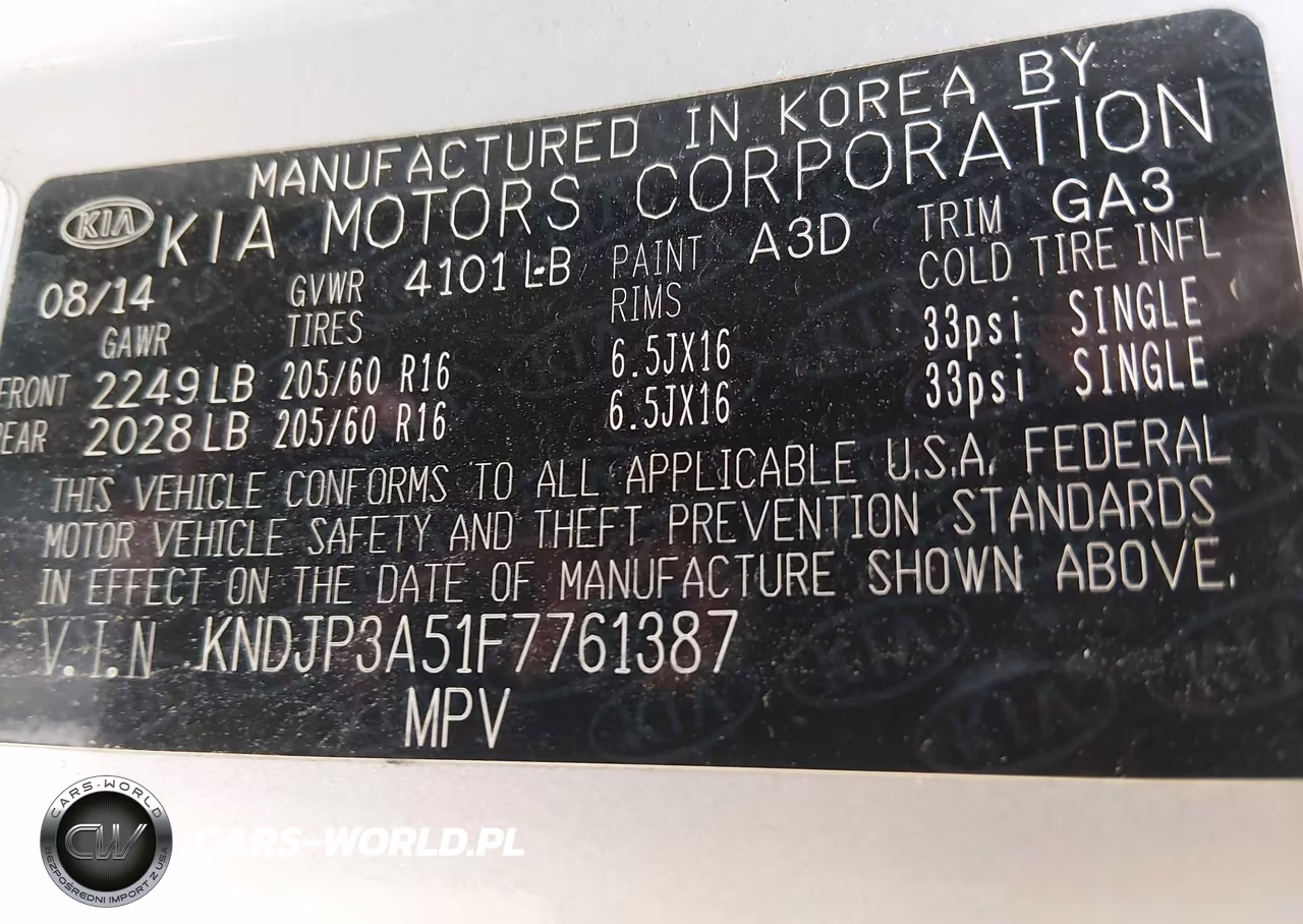 2015 Kia Soul + VIN:KNDJP3A51F7761387 - 9