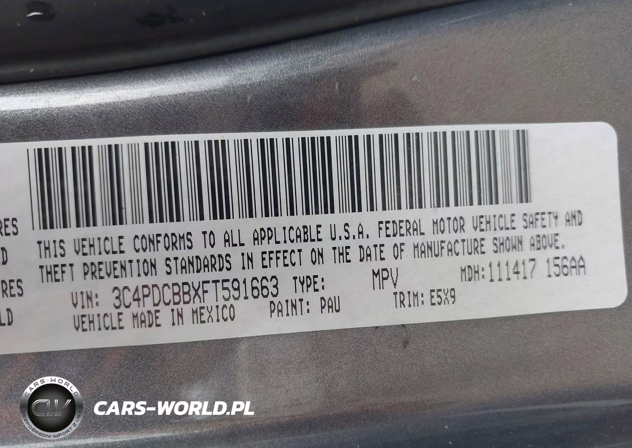 2015 Dodge Journey Sxt VIN:3C4PDCBBXFT591663 - 9